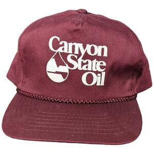 SHELL Lubricants Oil Canyon State Oil Burgundy Hat Snapback
